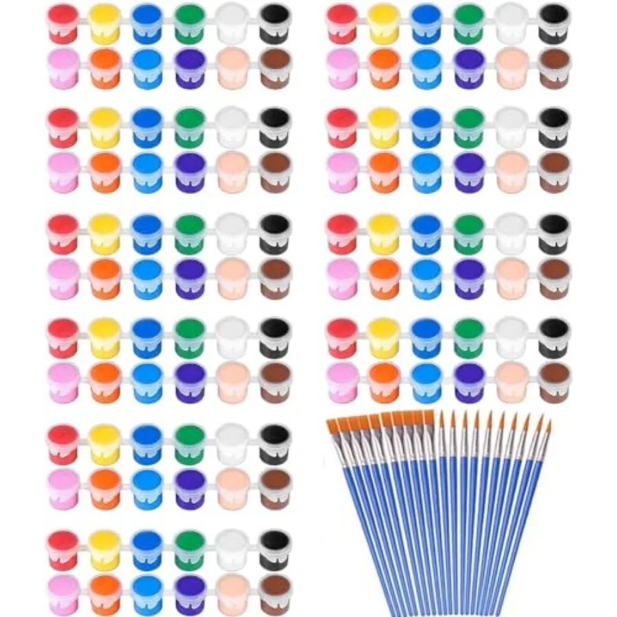 145 Pcs Mini Acrylic Paint Set for,12 Colors Washable Acrylic Paint Strip with 5 Paint Tray for andAdults Craft Paint, with Min
145 Pcs Mini Acrylic Paint Set for,12 Colors Washable Acrylic Paint Strip with 5 Paint Tray for andAdults Craft Paint, with Min