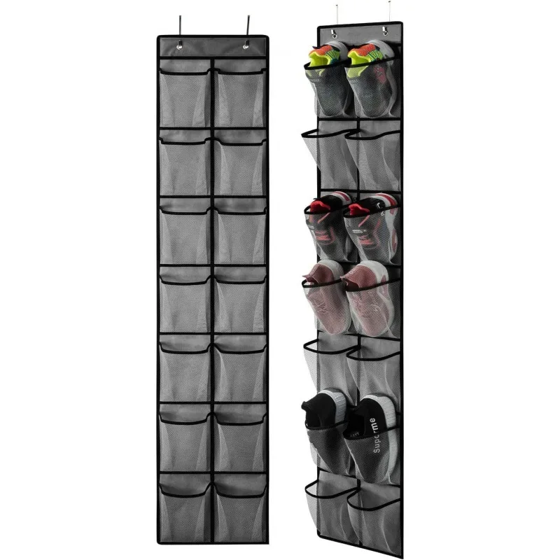 12/14 Pockets Over the Door Shoe Organizer Large Mesh Pockets With 4 Transparent Fabric Shoe Rack Bag For Bedroom Laundry cart
12/14 Pockets Over the Door Shoe Organizer Large Mesh Pockets With 4 Transparent Fabric Shoe Rack Bag For Bedroom Laundry cart