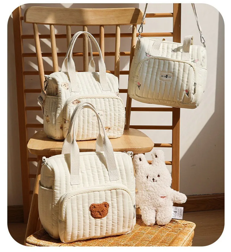 New Mommy Bag Portable Large Capacity Diaper Bag Embroidered Bear Cute Leisure Storage Bag
New Mommy Bag Portable Large Capacity Diaper Bag Embroidered Bear Cute Leisure Storage Bag