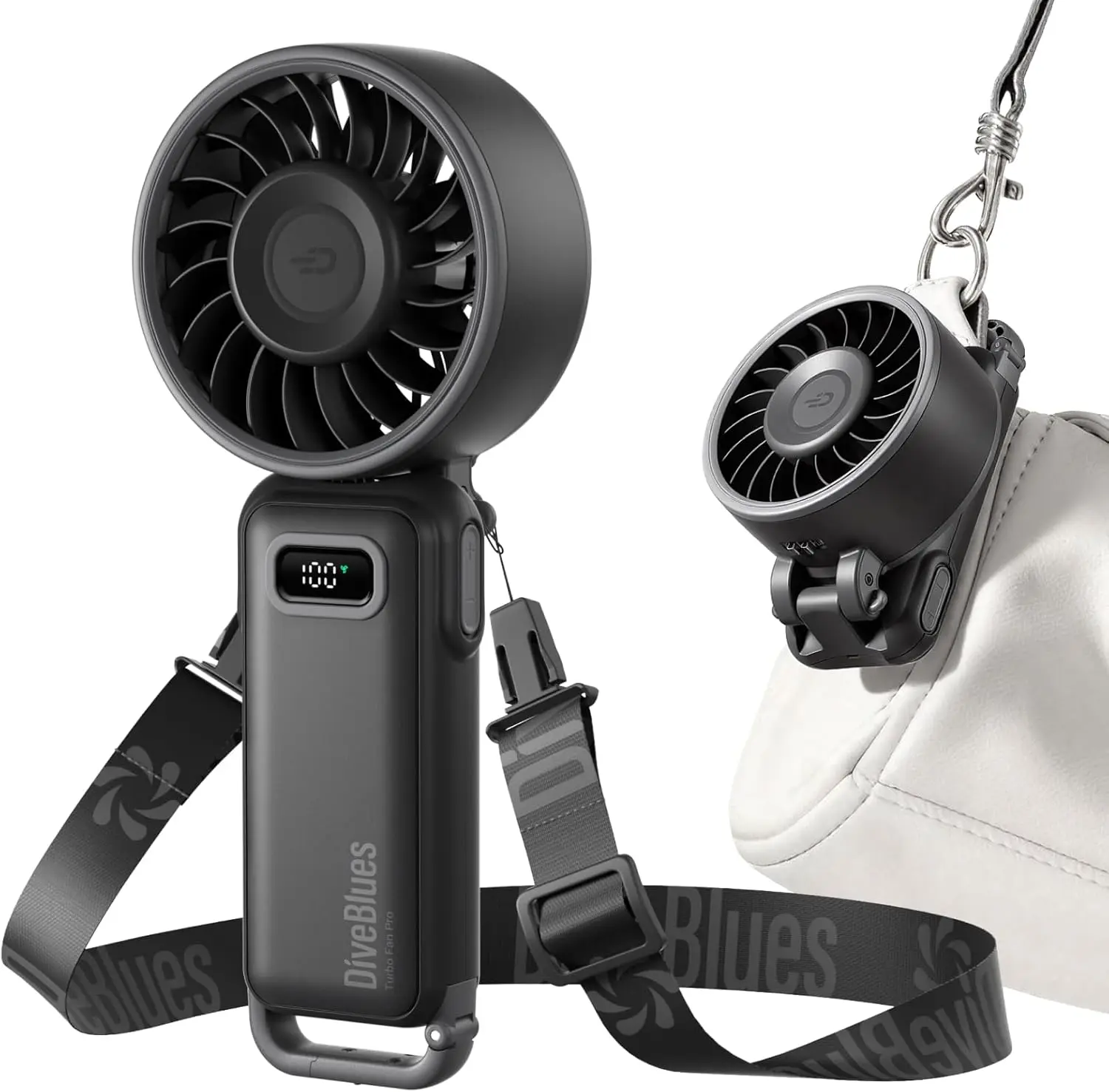 100-Speed Turbo Fan, 4-in-1 Portable Neck/Desk/Travel Fan, USB-C Rechargeable, Lightweight & Foldable
100-Speed Turbo Fan, 4-in-1 Portable Neck/Desk/Travel Fan, USB-C Rechargeable, Lightweight & Foldable