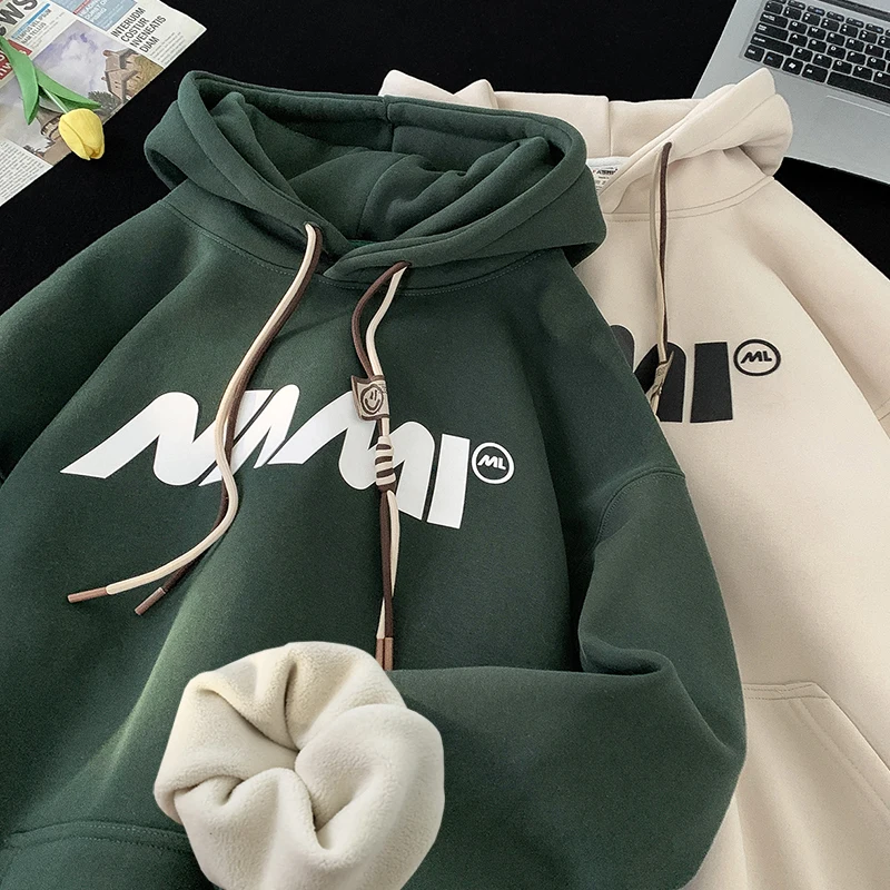 Мужская зимняя толстовка оверсайз из флиса с принтом в американском ретро-стиле, молодежная повседневная одежда, удобная свободная толстовка с принтом
Мужская зимняя толстовка оверсайз из флиса с принтом в американском ретро-стиле, молодежная повседневная одежда, удобная свободная толстовка с принтом