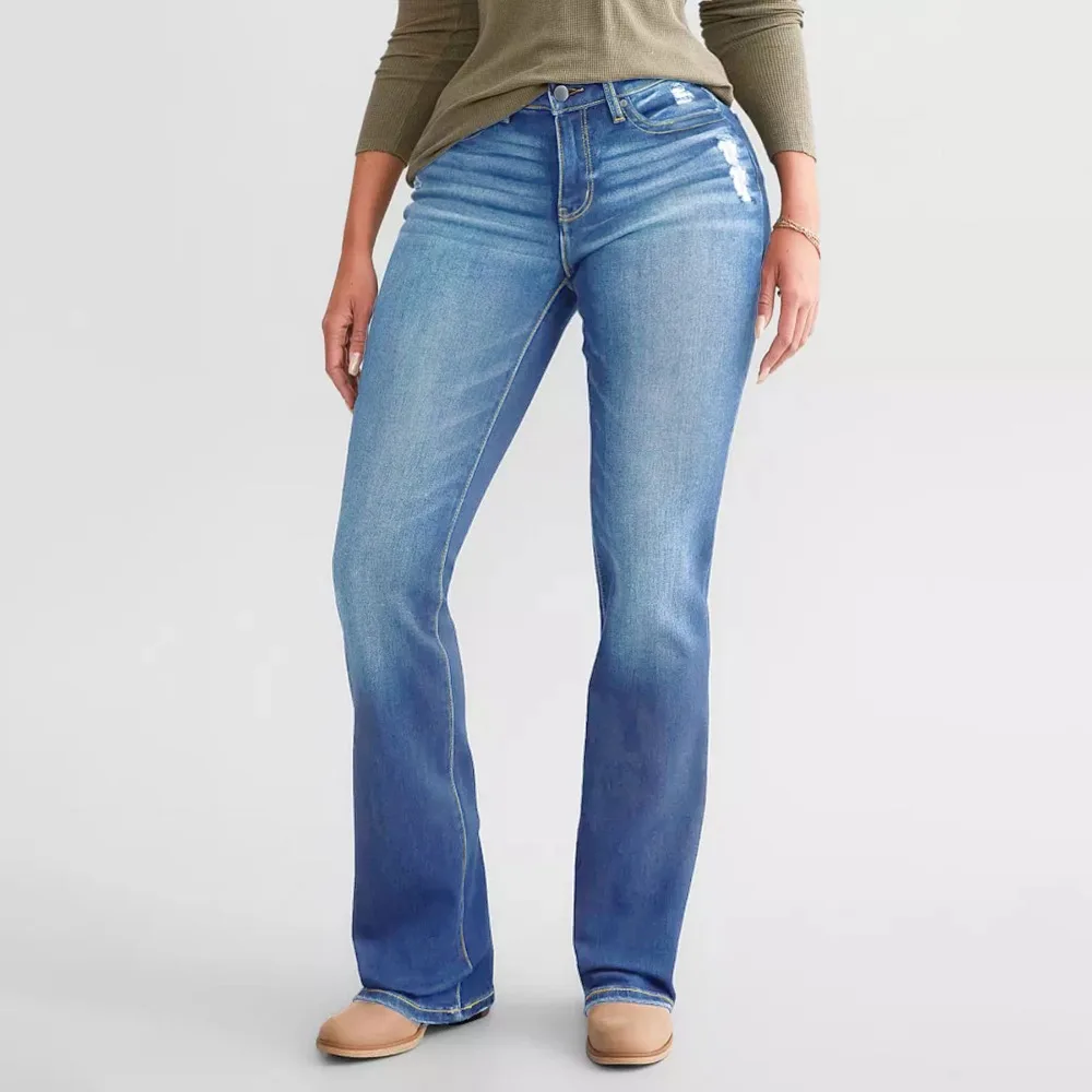 Женские джинсы с высокой талией, дышащий деним, сексуальные тонкие расклешенные брюки, ретро-стиль, приталенный прямой крой, подходят для всех сезонов
Женские джинсы с высокой талией, дышащий деним, сексуальные тонкие расклешенные брюки, ретро-стиль, приталенный прямой крой, подходят для всех сезонов