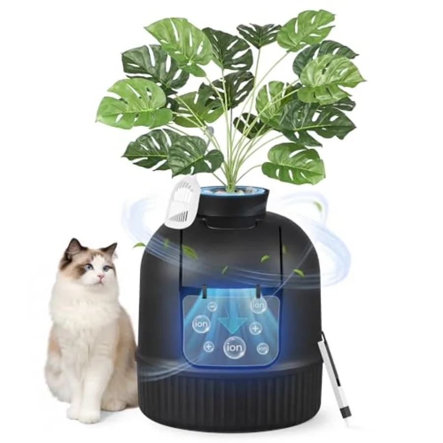 Plant Cat Litter Box Enclosure with Artificial Plant Enclosed Hidden Litter Box Furniture with Door Carbon Filter Odor Control
Plant Cat Litter Box Enclosure with Artificial Plant Enclosed Hidden Litter Box Furniture with Door Carbon Filter Odor Control