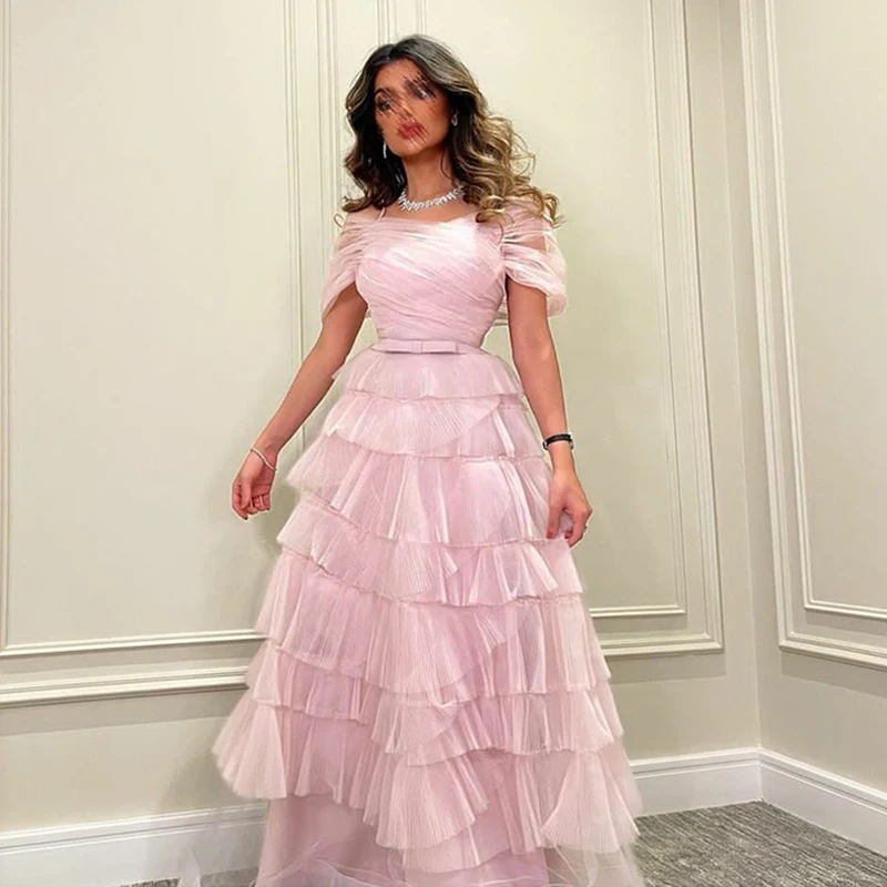 Vintage Long Pink Off Shoulder Evening Dresses A-Line فساتين السهرة Muslim Ruffled Floor Length Party Dresses for Women
Vintage Long Pink Off Shoulder Evening Dresses A-Line فساتين السهرة Muslim Ruffled Floor Length Party Dresses for Women