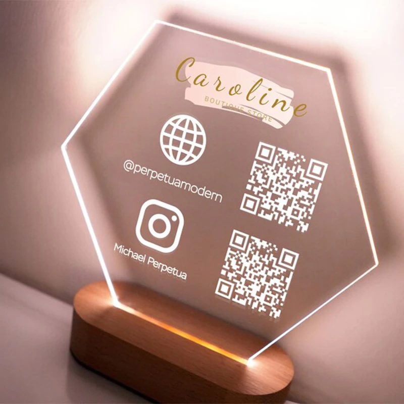 Dimmable Glowing QR Code Night Light Personalized Sign for Cash App Zelle Payments Acrylic Business Display with Custom Logo
Dimmable Glowing QR Code Night Light Personalized Sign for Cash App Zelle Payments Acrylic Business Display with Custom Logo
