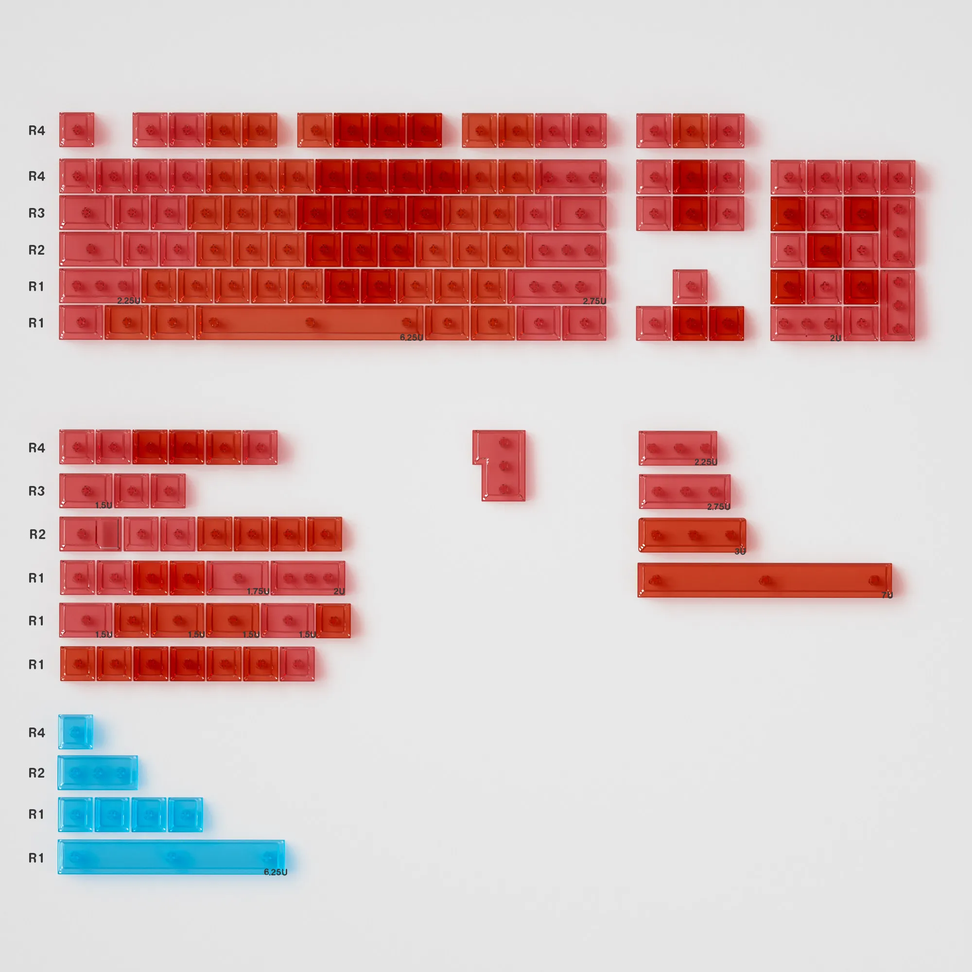  Gradient Red Transparent PC Keycaps UV Cherry profile Blanks Keycaps For DIY Custom MX 61 64 87 96 104 Mechanical Keyboard
Gradient Red Transparent PC Keycaps UV Cherry profile Blanks Keycaps For DIY Custom MX 61 64 87 96 104 Mechanical Keyboard