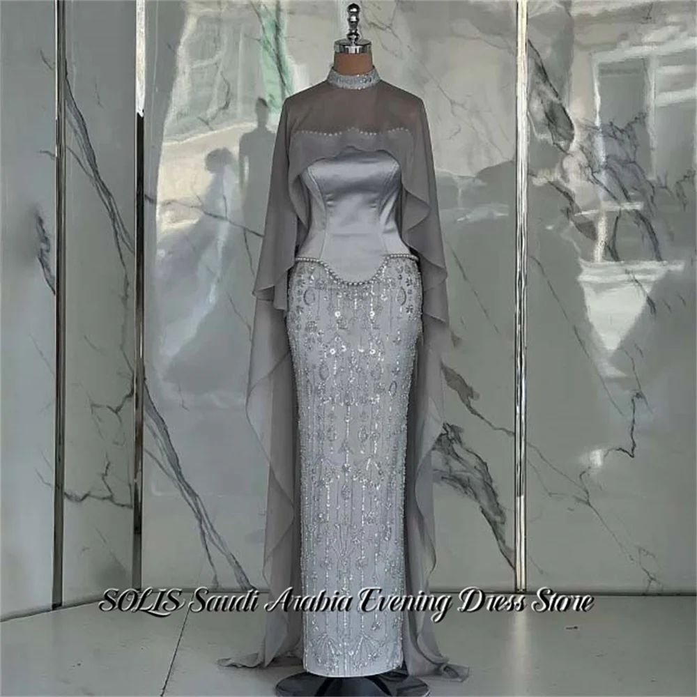 Серые вечерние платья SOLIS без бретелек, фасона «русалка», с жемчугом и блестящими пайетками, на заказ
Серые вечерние платья SOLIS без бретелек, фасона «русалка», с жемчугом и блестящими пайетками, на заказ