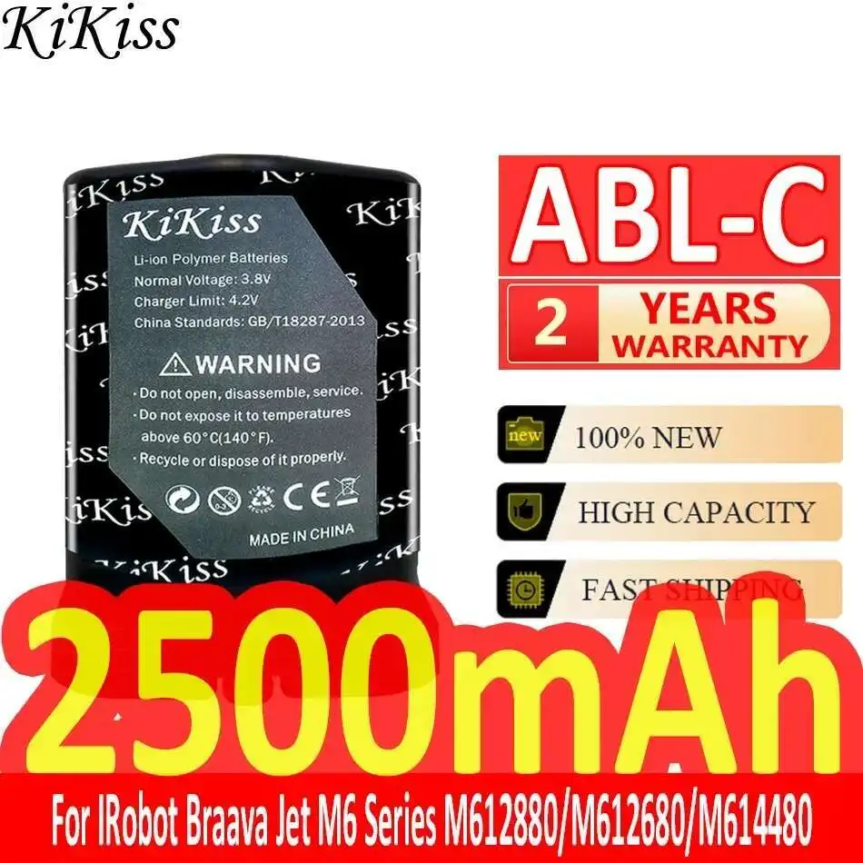 Высокая емкость для Irobot Braava Jet M6 Series M612880 M612680 M614480 Abl-C Премиум Сменный аккумулятор для робота-пылесоса 2500 мАч
Высокая емкость для Irobot Braava Jet M6 Series M612880 M612680 M614480 Abl-C Премиум Сменный аккумулятор для робота-пылесоса 2500 мАч