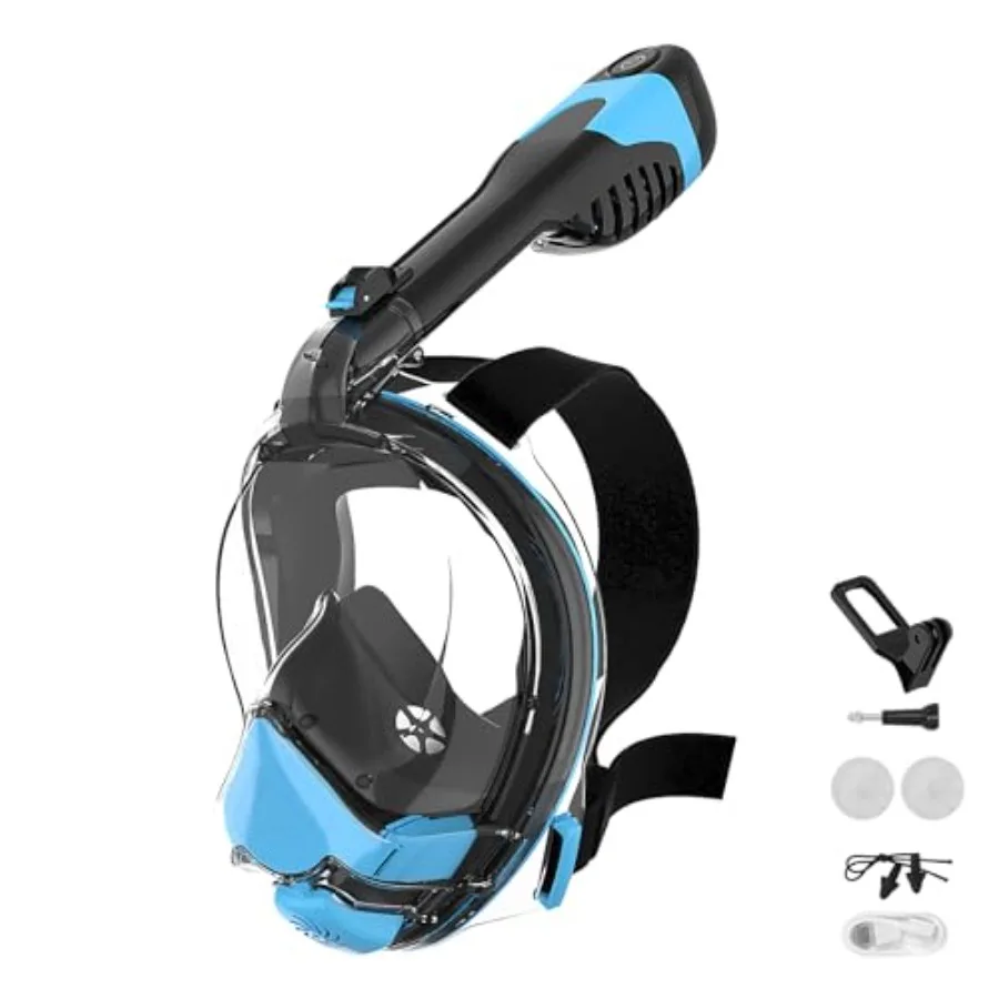 Electric Full Face Snorkel Mask for Adults: 180 Panoramic HD Anti-Fog View -Compliant Soft Silicone Black Leak-Proof Easy Breat
Electric Full Face Snorkel Mask for Adults: 180 Panoramic HD Anti-Fog View -Compliant Soft Silicone Black Leak-Proof Easy Breat