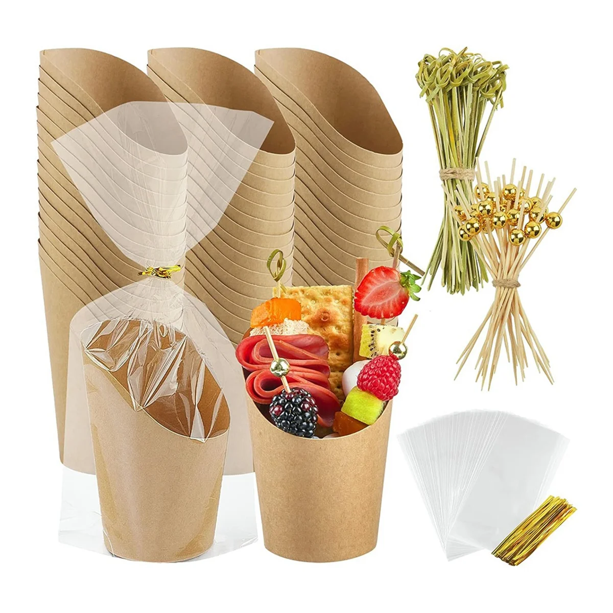 50 Pcs Charcuterie Cups with Sticks 14oz, Individual Holder with 50 Bags+50 Labels+200 Cocktail Skewers Tooth Picks
50 Pcs Charcuterie Cups with Sticks 14oz, Individual Holder with 50 Bags+50 Labels+200 Cocktail Skewers Tooth Picks