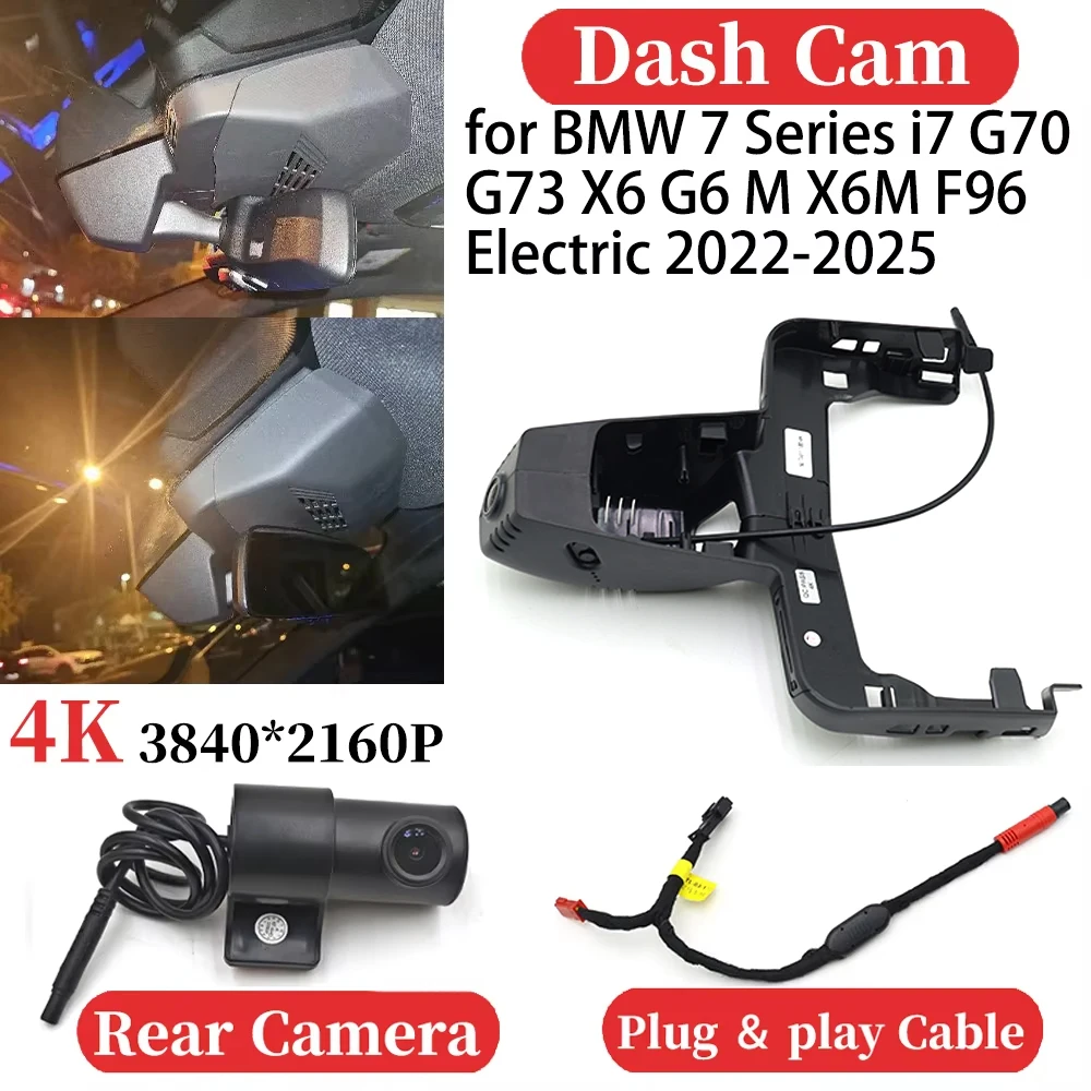 for BMW 7 Series i7 G70 G73 X6 G6 M X6M F96 Electric 2022-2025 Car 4K Video Recorder DVR Dash Cam Dashboard Camera Night Vision
for BMW 7 Series i7 G70 G73 X6 G6 M X6M F96 Electric 2022-2025 Car 4K Video Recorder DVR Dash Cam Dashboard Camera Night Vision