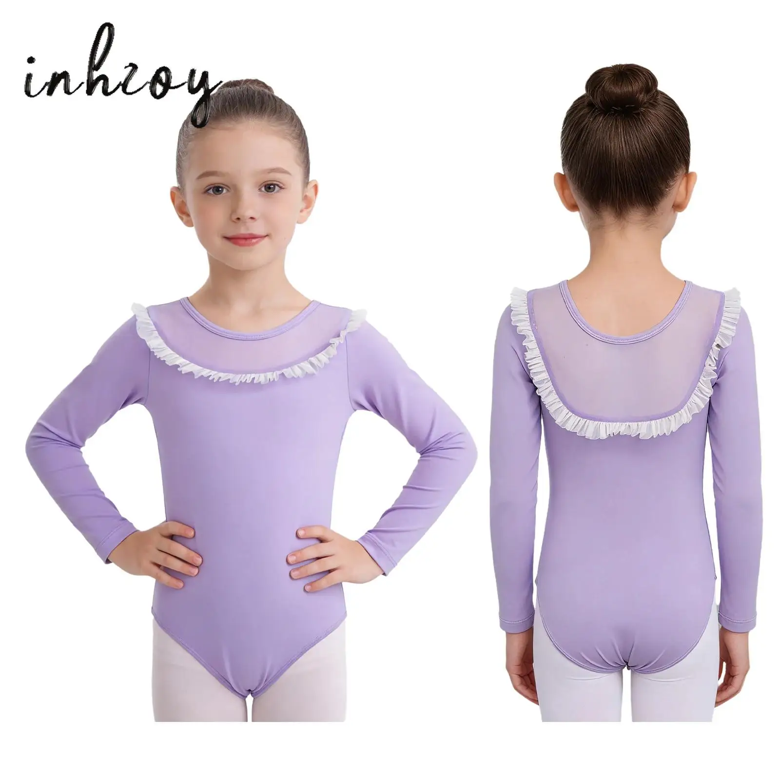 Kids Girls Tulle Frilly Ballet Dance Leotard Long Sleeve Sheer Mesh Patchwork Bodysuit for Gymnastics Practice Figure Skating
Kids Girls Tulle Frilly Ballet Dance Leotard Long Sleeve Sheer Mesh Patchwork Bodysuit for Gymnastics Practice Figure Skating
