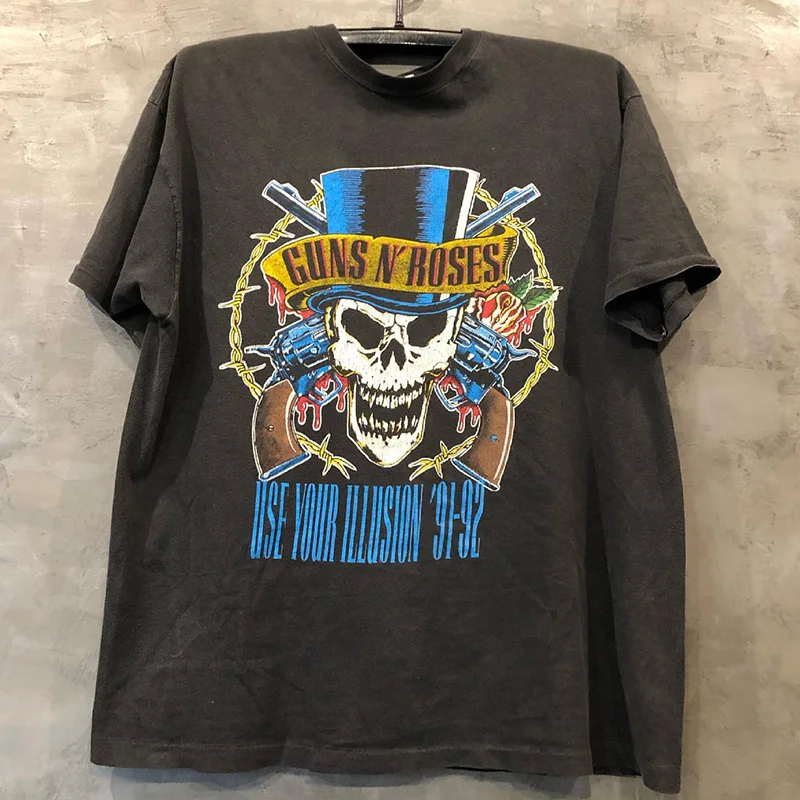 Летние мужские и женские футболки с короткими рукавами Guns N 'Roses Guns N' Roses Rock Band American Street Vintage Niche
Летние мужские и женские футболки с короткими рукавами Guns N 'Roses Guns N' Roses Rock Band American Street Vintage Niche