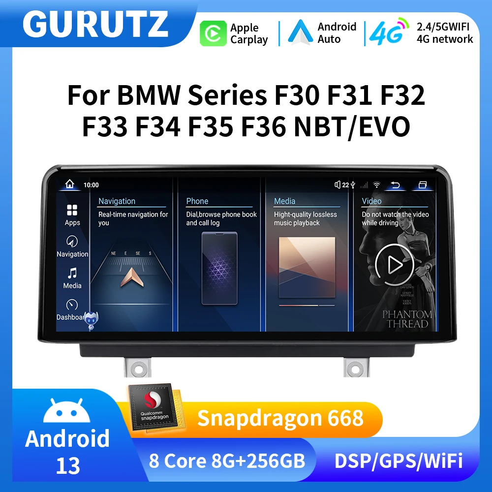 Автомагнитола для BMW 3 4 Series F30 F31 F34 F35 F32 F33 F36 2012-2020 NBT EVO 12,3 "Android 13 мультимедийная навигация GPS 4G Carplay
Автомагнитола для BMW 3 4 Series F30 F31 F34 F35 F32 F33 F36 2012-2020 NBT EVO 12,3 "Android 13 мультимедийная навигация GPS 4G Carplay