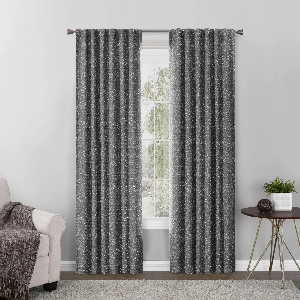 Blackout Curtain Panel, 1-Piece, Black, 50" W x 84" L, perfect for sleeping in or mid-day movie marathons.
Blackout Curtain Panel, 1-Piece, Black, 50" W x 84" L, perfect for sleeping in or mid-day movie marathons.