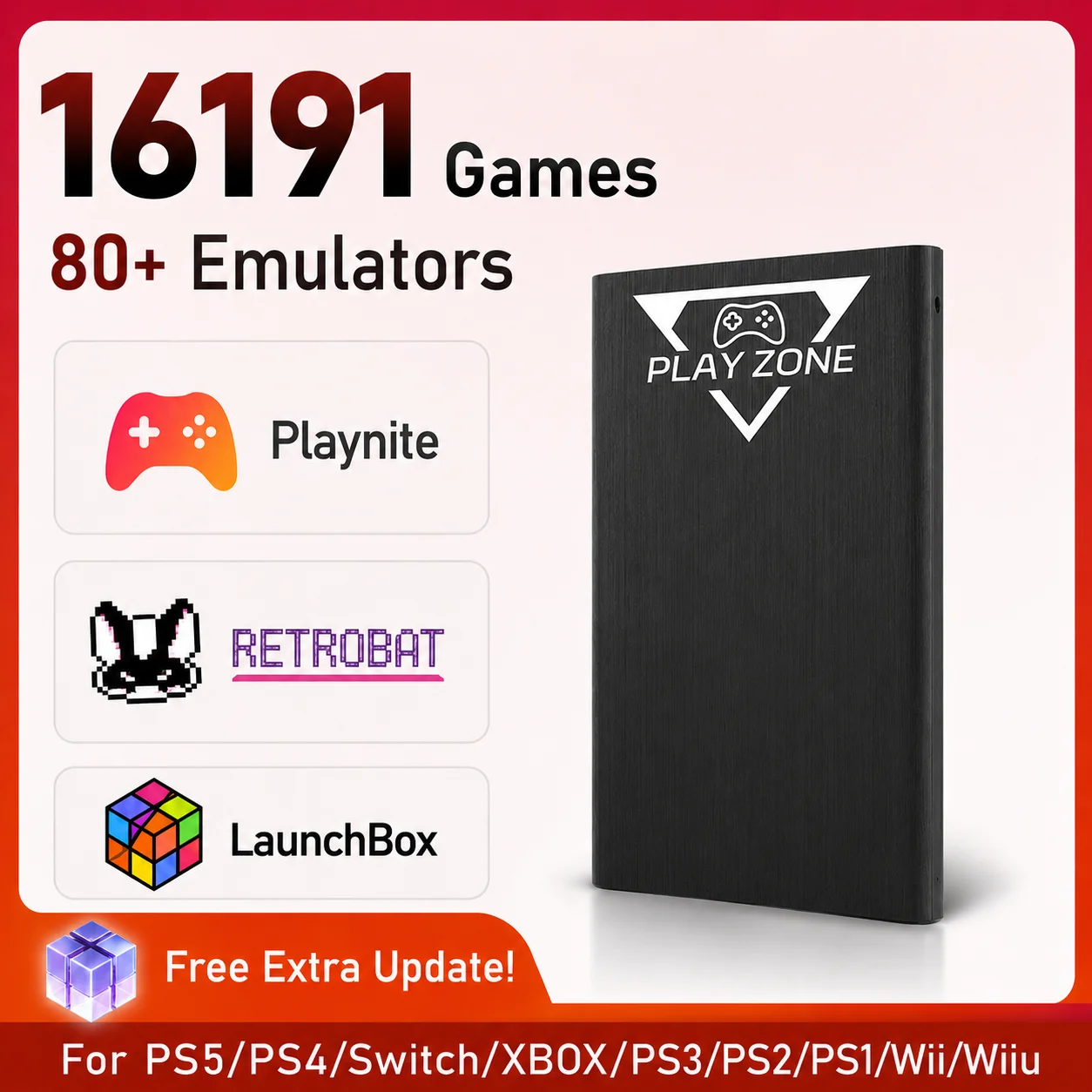 New PlayZone 1TB Gaming HDD for PS5/PS4/PS3/Switch/Xbox/Wii/Wiiu with 16191 Games&80 Emulators Video Game Console Plug and Play
New PlayZone 1TB Gaming HDD for PS5/PS4/PS3/Switch/Xbox/Wii/Wiiu with 16191 Games&80 Emulators Video Game Console Plug and Play