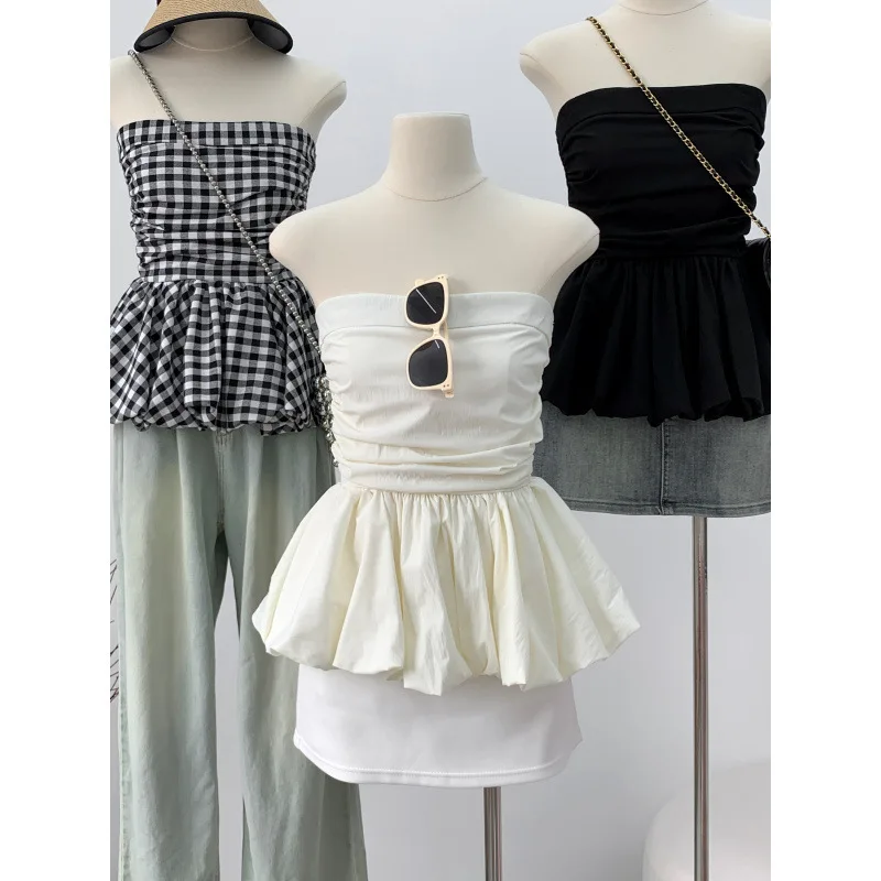 2025 Spice Girl tube top women's clothing early spring new Korean sleeveless pullover with bud shirt women
2025 Spice Girl tube top women's clothing early spring new Korean sleeveless pullover with bud shirt women