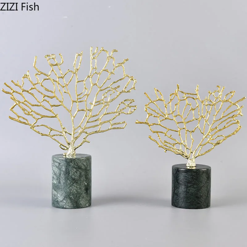 Golden Coral Artwork Ornaments Marble Crystal Base Modern Decor Sculpture Coral Crafts Living Room Decoration Furnishings
Golden Coral Artwork Ornaments Marble Crystal Base Modern Decor Sculpture Coral Crafts Living Room Decoration Furnishings