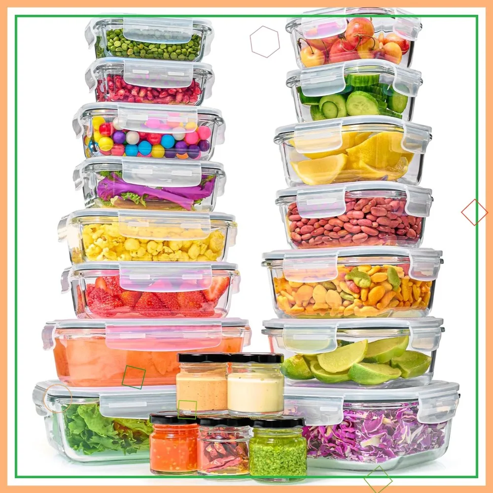 40pc Glass Food Storage Containers with Airtight Lids - BPA-Free, Microwave & Dishwasher Safe
40pc Glass Food Storage Containers with Airtight Lids - BPA-Free, Microwave & Dishwasher Safe