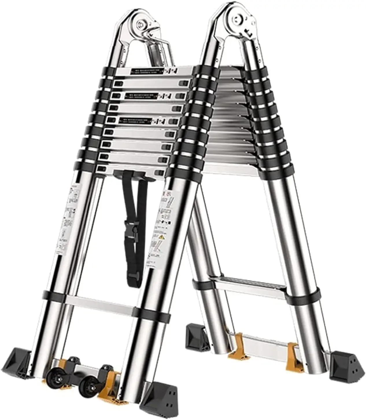 Telescoping Extension Ladder 11FT/20FT/26FT Portable Multi-Purpose Telescopic Ladder Lightweight A-Frame Folding Ladder for Roo
Telescoping Extension Ladder 11FT/20FT/26FT Portable Multi-Purpose Telescopic Ladder Lightweight A-Frame Folding Ladder for Roo