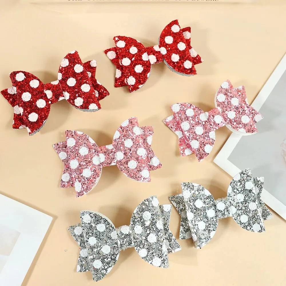 6PC 3 Colors Shiny Glittered White Polka Dot Bow Hair Clips for Girls Kids Hair Accessories Headwear Hair Pin
6PC 3 Colors Shiny Glittered White Polka Dot Bow Hair Clips for Girls Kids Hair Accessories Headwear Hair Pin