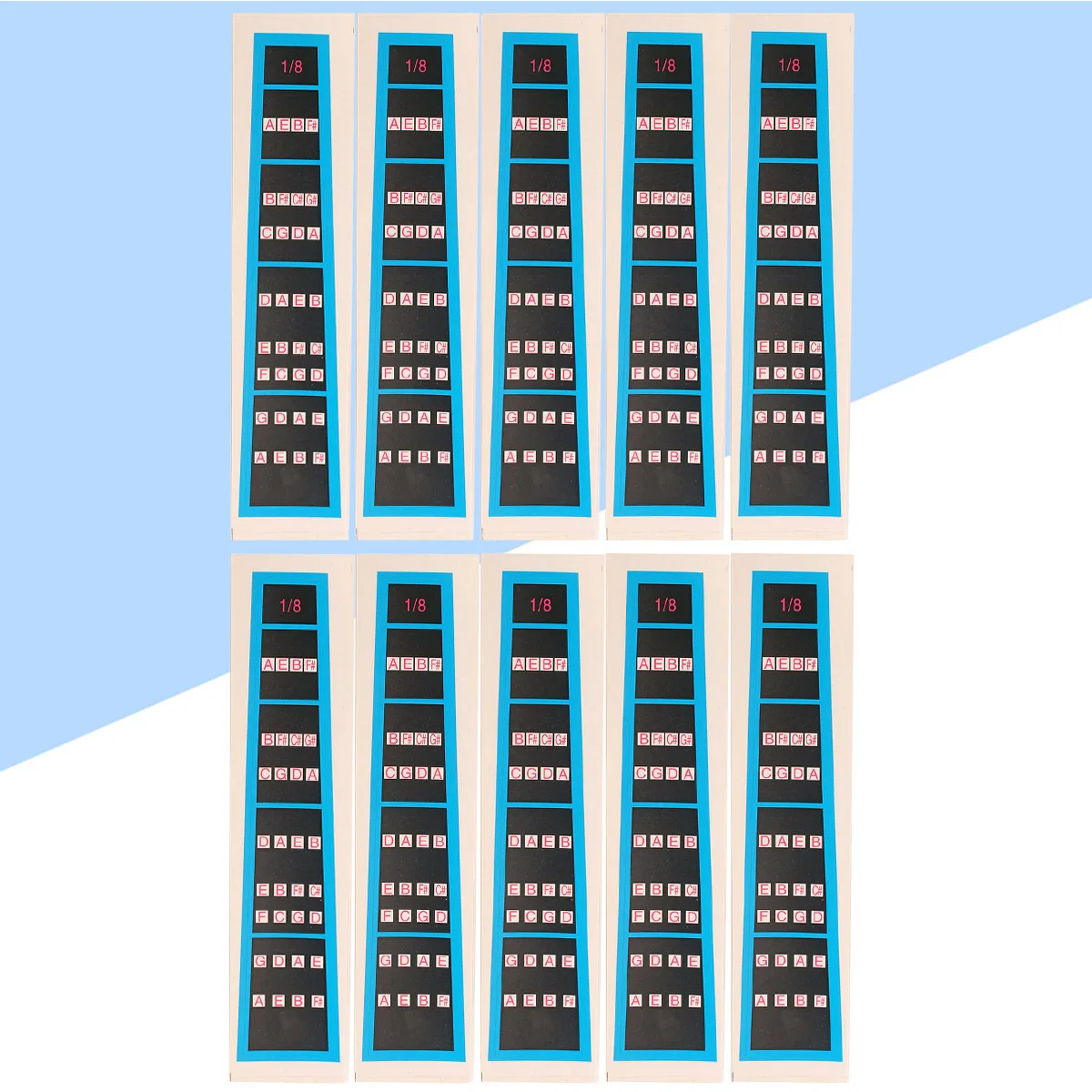 10pcs 1/8 Violin Fingerboard Sticker Blue Durable Scale Indicator For Beginners Learn Violin Guide Fret Note Accessories
10pcs 1/8 Violin Fingerboard Sticker Blue Durable Scale Indicator For Beginners Learn Violin Guide Fret Note Accessories