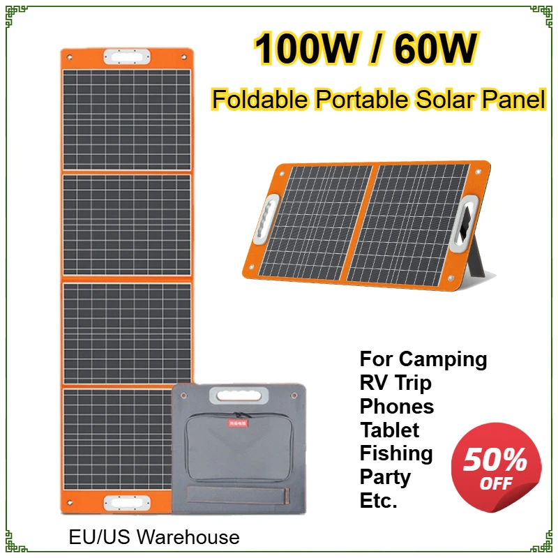 Foldable Solar Panel 100W Portable Solar Charger DC Output PD Type-c QC3.0 Emergency for Outdoor Camping Tablet RV Trip Phones
Foldable Solar Panel 100W Portable Solar Charger DC Output PD Type-c QC3.0 Emergency for Outdoor Camping Tablet RV Trip Phones