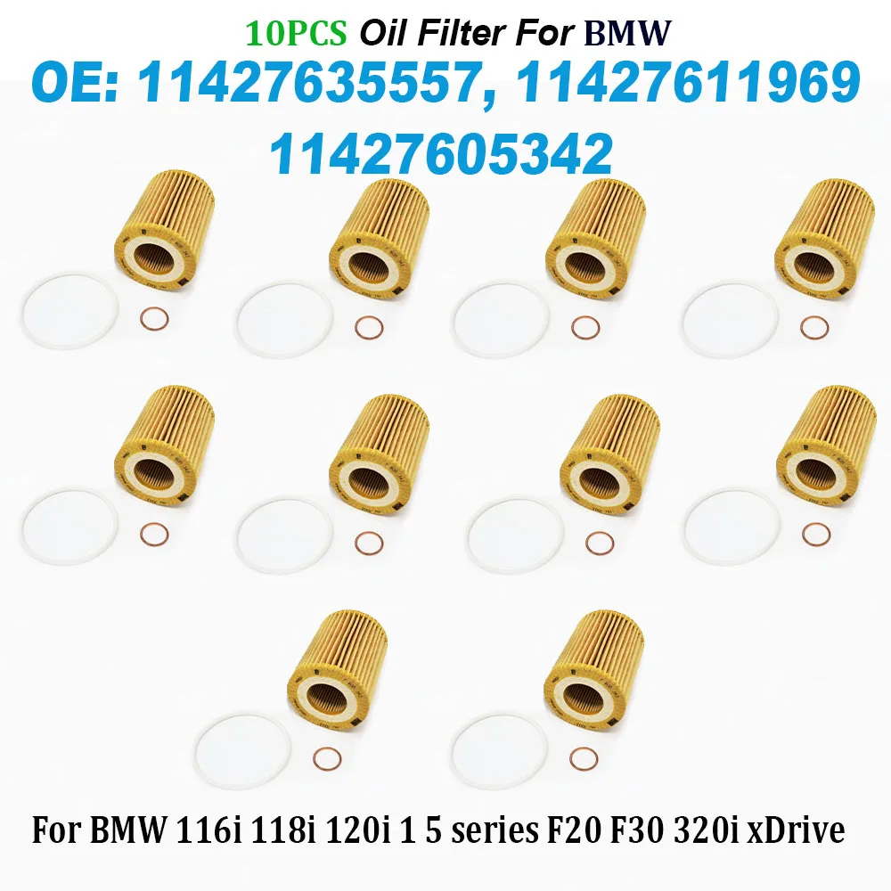 10PCS High Quality Oil Filter 11427635557 11427611969 11427605342 For BMW 116i 118i 120i 1 5 series F20 F30 320i xDrive
10PCS High Quality Oil Filter 11427635557 11427611969 11427605342 For BMW 116i 118i 120i 1 5 series F20 F30 320i xDrive