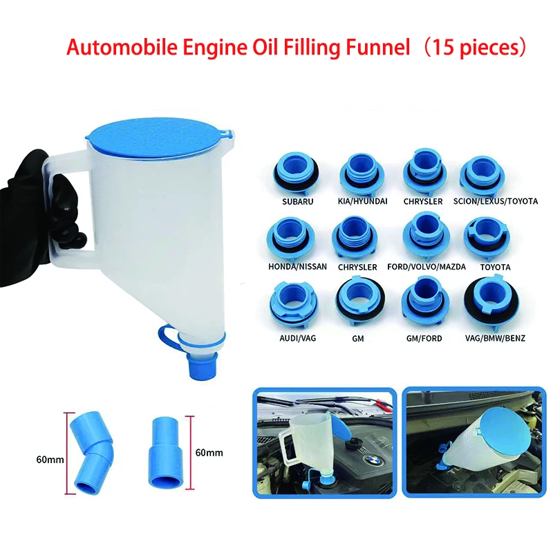 15Pcs/Set Car Engine Oil Filling Funnel Adaptor Opening Filling Filler Set Tool Swivel Offset Car Accessories Refueling Tools
15Pcs/Set Car Engine Oil Filling Funnel Adaptor Opening Filling Filler Set Tool Swivel Offset Car Accessories Refueling Tools