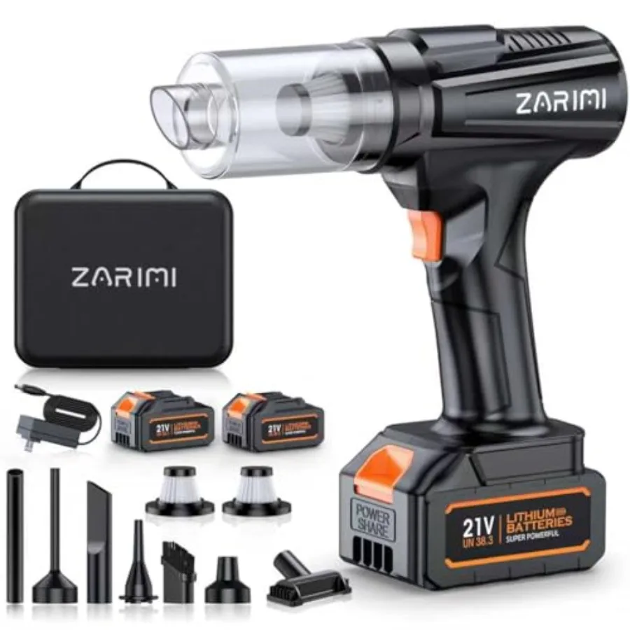 Cordless Handheld Car Vacuum Cleaner, 50, 000Pa High-Power Brushless Motor, Rechargeable Dust Buster with 2 Batteries and Charg
Cordless Handheld Car Vacuum Cleaner, 50, 000Pa High-Power Brushless Motor, Rechargeable Dust Buster with 2 Batteries and Charg