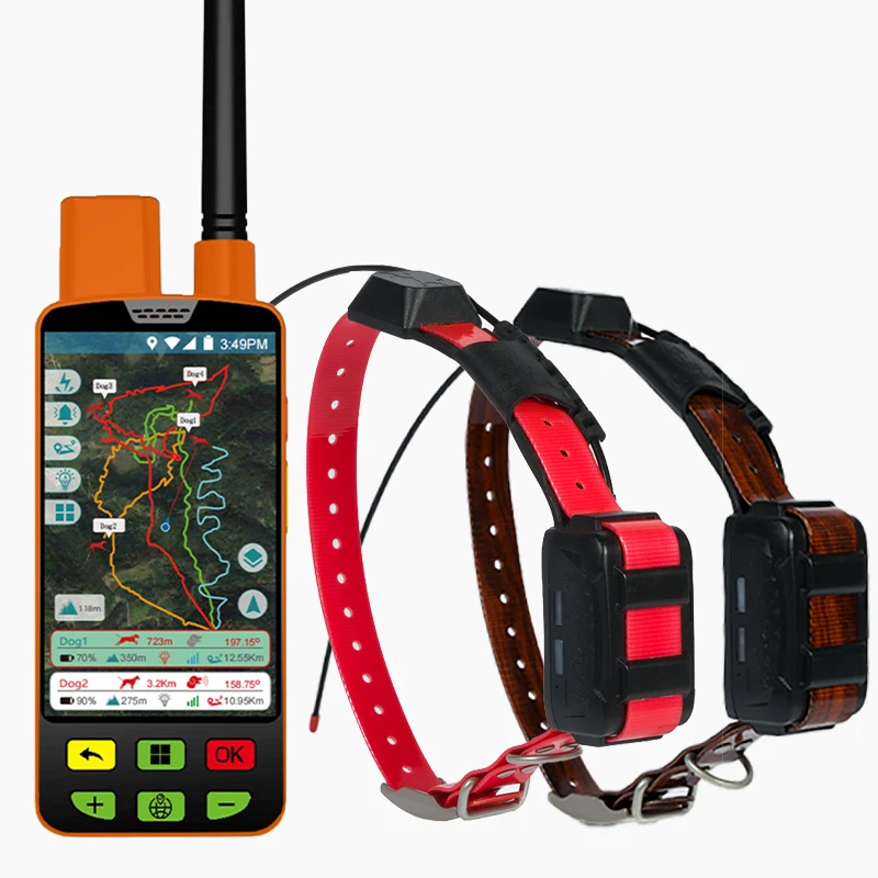 4g/VHF GPS Tracker For Hunting Dog Collar Metal Buckle GPS Designer Dog Collar With Handheld And 2 Training Collars
4g/VHF GPS Tracker For Hunting Dog Collar Metal Buckle GPS Designer Dog Collar With Handheld And 2 Training Collars