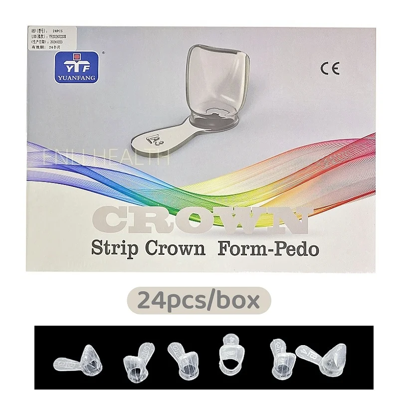 24pcs Dental Kids Anterior Crowns Pediatric Deciduous Strip Crown Form Resin Crown for Deciduous Front Teeth Transparent Crown 
24pcs Dental Kids Anterior Crowns Pediatric Deciduous Strip Crown Form Resin Crown for Deciduous Front Teeth Transparent Crown