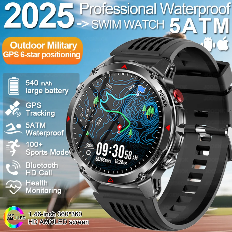 Для Huawei профессиональные GPS спортивные умные часы мужские 1,46 "AMOLED экран 3ATM компас фитнес-трекер военные умные часы 2025 новинка 
Для Huawei профессиональные GPS спортивные умные часы мужские 1,46 "AMOLED экран 3ATM компас фитнес-трекер военные умные часы 2025 новинка