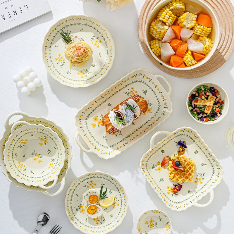 HYS Home New Plate Vegetable Plate Steamed Fish Plate Ceramic High-end Binaural Vegetable Deep Tableware
HYS Home New Plate Vegetable Plate Steamed Fish Plate Ceramic High-end Binaural Vegetable Deep Tableware