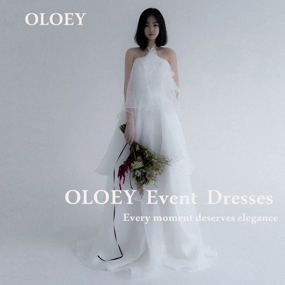 OLOEY Elegant Halter A Line Wedding Dresses Korea Photo Shoot Floor Length Bridal Gowns Layered Organza Corset Customized
OLOEY Elegant Halter A Line Wedding Dresses Korea Photo Shoot Floor Length Bridal Gowns Layered Organza Corset Customized