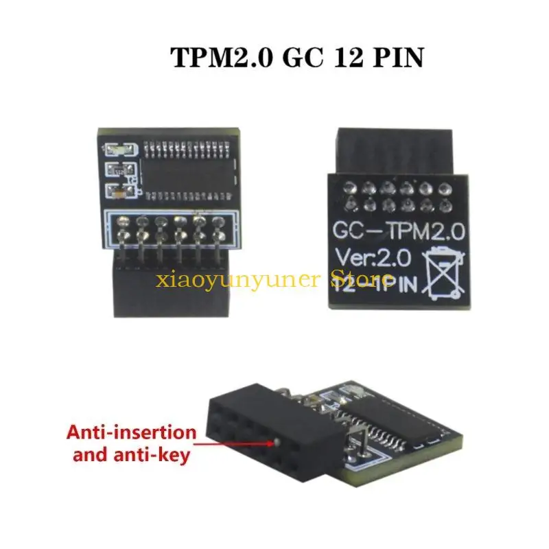 P9JB TPM 2.0 Encryption Security Module LPC 12Pin TPM2.0 Remote Card Security Module for Win 11 for Motherboards
