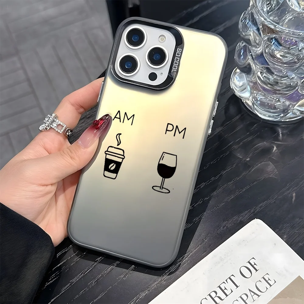 Coffee And Red Wine phone case for iPhone 16 15 14 13 12 11 Pro/ Max/Plus shock-proof rear cover anti-fingerprint 
Coffee And Red Wine phone case for iPhone 16 15 14 13 12 11 Pro/ Max/Plus shock-proof rear cover anti-fingerprint