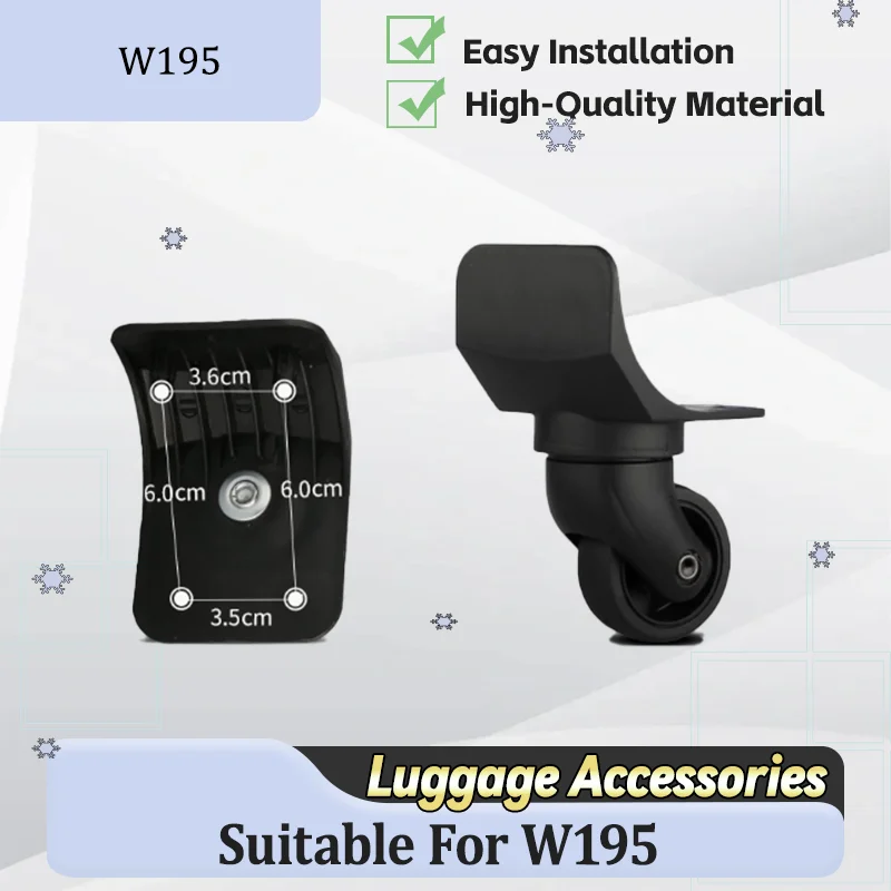 Для W195 Универсальный комплект колес для чемодана 360° ° Поворотные бесшумные износостойкие детали для всех багажей
Для W195 Универсальный комплект колес для чемодана 360° ° Поворотные бесшумные износостойкие детали для всех багажей