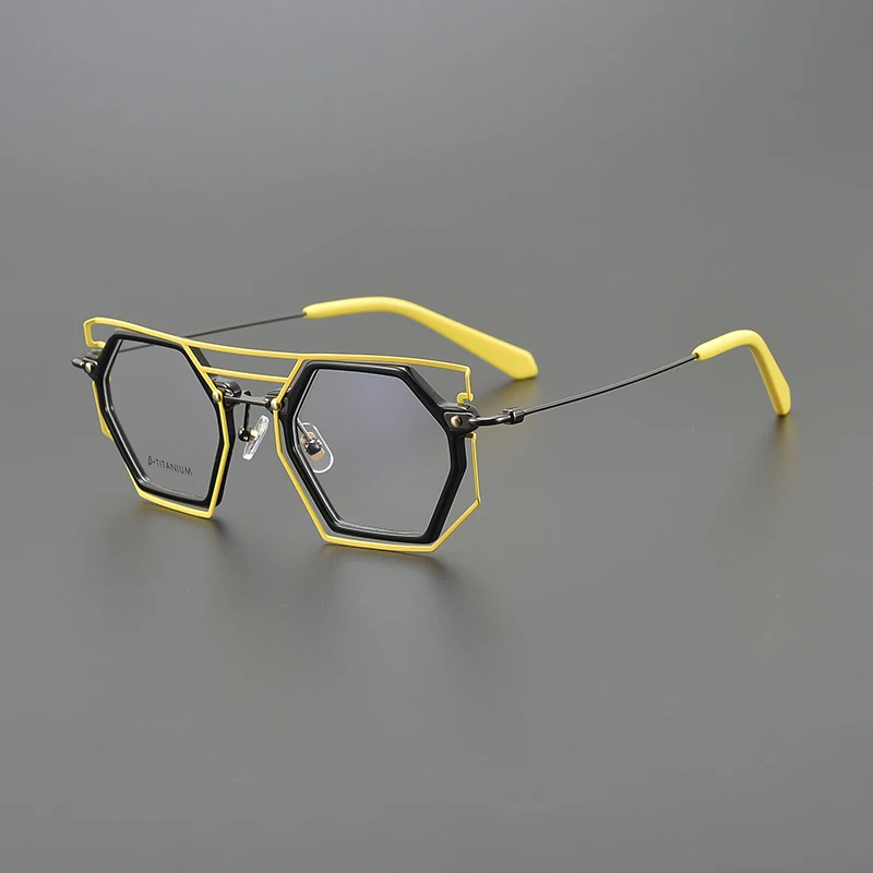 Polygonal Double Beam Glasses Frame for Men Myopia Reading Eyewear Designer Pure Titanium Women Optical Prescription Eyeglasses
Polygonal Double Beam Glasses Frame for Men Myopia Reading Eyewear Designer Pure Titanium Women Optical Prescription Eyeglasses
