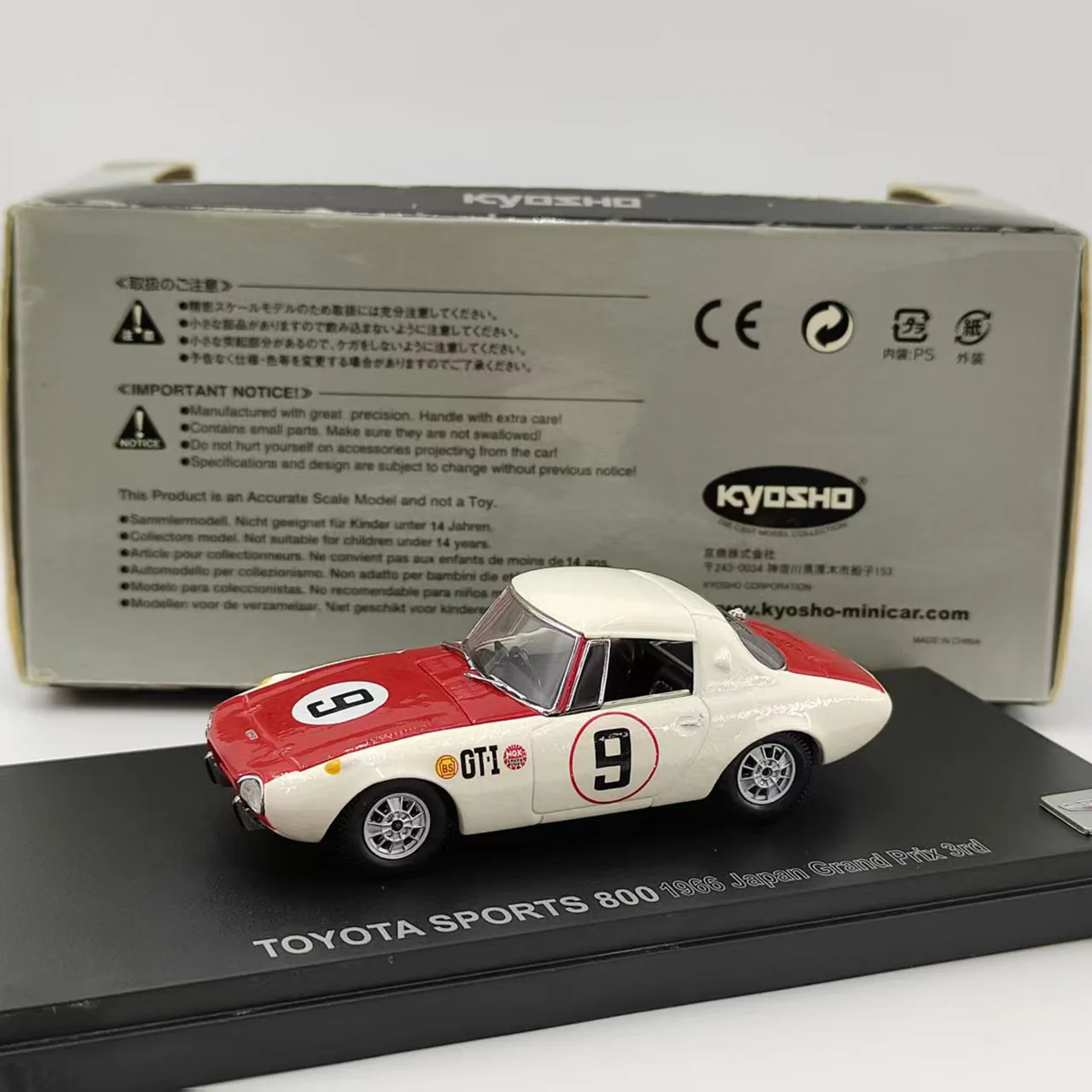 Defective Diecast KYOSHO 1:43 Scale TOYOTA SPORTS 800 #9 1966 Alloy Car Model Collectible Toy Gift Souvenir Display Ornament
Defective Diecast KYOSHO 1:43 Scale TOYOTA SPORTS 800 #9 1966 Alloy Car Model Collectible Toy Gift Souvenir Display Ornament