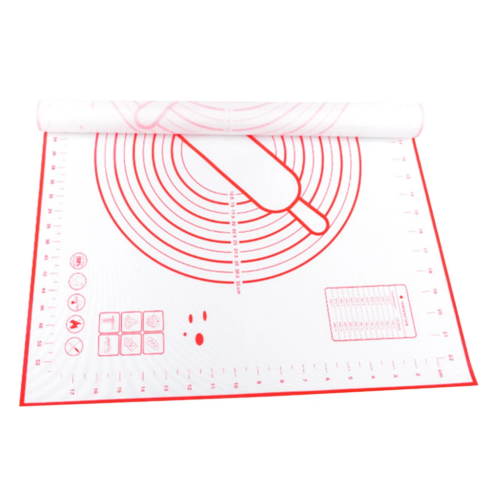 Silicone Rolling Countertop Anti-S Kneading Reusable Dough Mat Wear-Resistant Pastry Mat Kitchen Dough Accessory 
Silicone Rolling Countertop Anti-S Kneading Reusable Dough Mat Wear-Resistant Pastry Mat Kitchen Dough Accessory