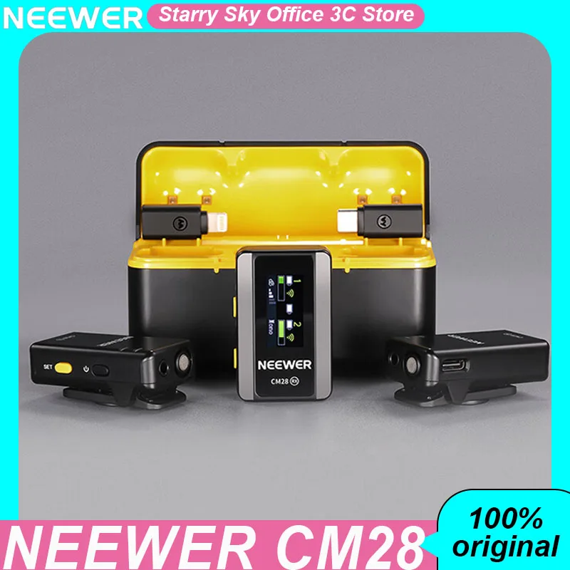 NEEWER CM28 Wireless Lavalier Microphone Professional Noise Cancelling Microphone With Charging Case Custom Radio Accessories
NEEWER CM28 Wireless Lavalier Microphone Professional Noise Cancelling Microphone With Charging Case Custom Radio Accessories