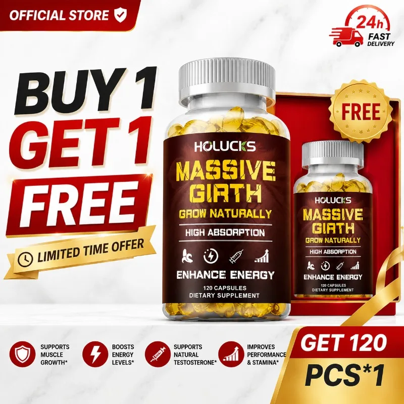1+1 FREE: Massive Girth Men's Capsules, with Tribulus Terrestris & Maca Root, Boost Stamina, Enhance Vitality & Support Wellness
1+1 FREE: Massive Girth Men's Capsules, with Tribulus Terrestris & Maca Root, Boost Stamina, Enhance Vitality & Support Wellness