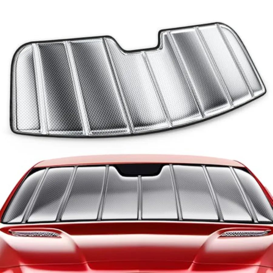 Windshield Sun Shade for Ford F150 2021-2026 Foldable 3-Layer High Reflective Silver Sunshade Blocks UV Rays and Reduces Cabin
Windshield Sun Shade for Ford F150 2021-2026 Foldable 3-Layer High Reflective Silver Sunshade Blocks UV Rays and Reduces Cabin