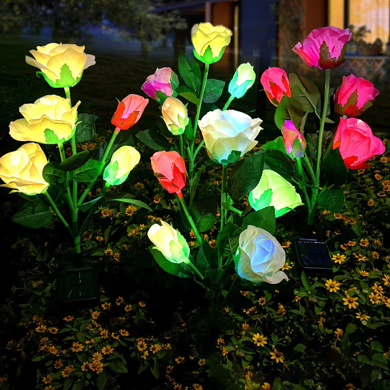 5 Head Rose Flower Solar Lawn Lamp LED Lights Outdoor Solar Garden Lights for Yard Patio Garden Camping Wedding Party Decor
5 Head Rose Flower Solar Lawn Lamp LED Lights Outdoor Solar Garden Lights for Yard Patio Garden Camping Wedding Party Decor