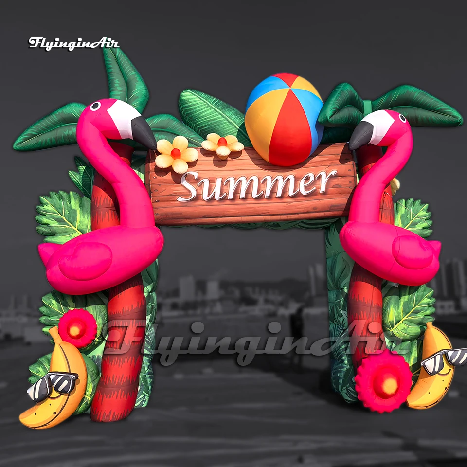 6m Large Inflatable Palm Tree Entrance Gate With Flamingos And Summer Elements For Jungle Party Decoration
6m Large Inflatable Palm Tree Entrance Gate With Flamingos And Summer Elements For Jungle Party Decoration