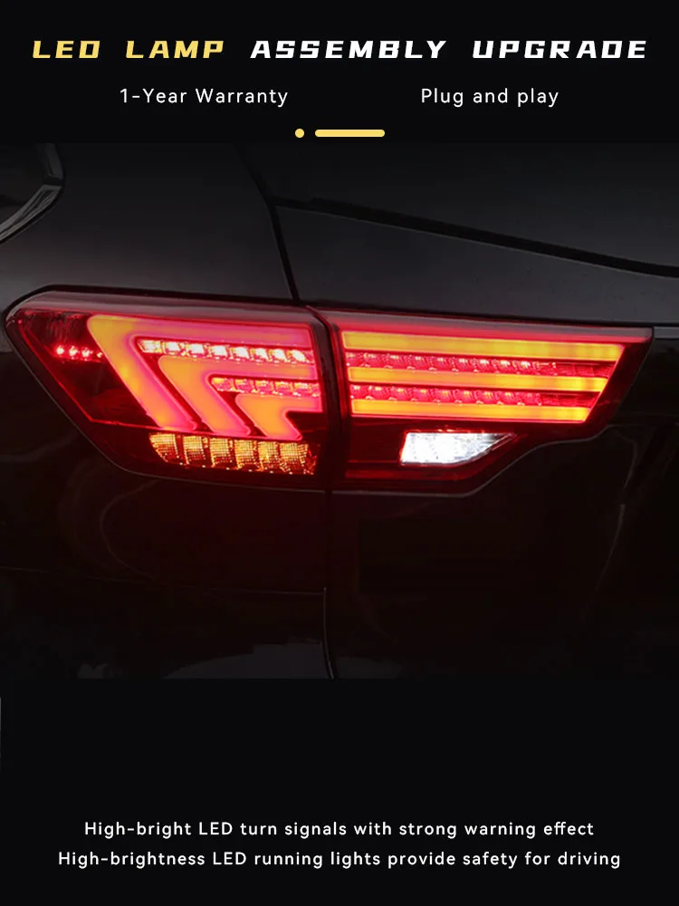 Car Light For Toyota Highlander 2015-2021 Full LED Auto Taillights Assembly 2021 Newest Configure Bifocal Lens Tool Accessories
Car Light For Toyota Highlander 2015-2021 Full LED Auto Taillights Assembly 2021 Newest Configure Bifocal Lens Tool Accessories