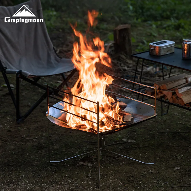 CAMPINGMOON SOLO-A3 stainless steel fire table with three adjustable bridges, portable and foldable camping barbecue grill
CAMPINGMOON SOLO-A3 stainless steel fire table with three adjustable bridges, portable and foldable camping barbecue grill