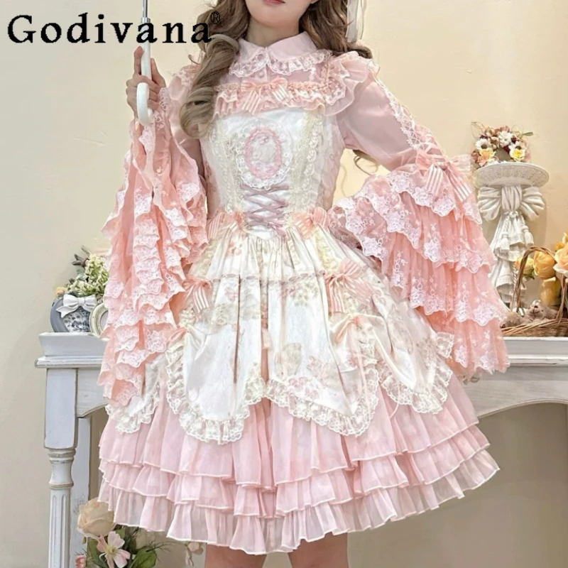 Lolita Spring Long Flare Sleeve Versatile Age Reduction Bottoming Shirt Cute Girl Lace Heavy Industry Peter Pan Collar Shirts
Lolita Spring Long Flare Sleeve Versatile Age Reduction Bottoming Shirt Cute Girl Lace Heavy Industry Peter Pan Collar Shirts