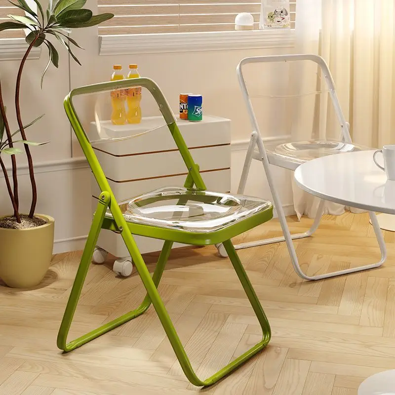 Simple Folding Chair Clear Acrylic Photo Chair Ins Wind Crystal Back-up Stool Home Dining Chair
Simple Folding Chair Clear Acrylic Photo Chair Ins Wind Crystal Back-up Stool Home Dining Chair
